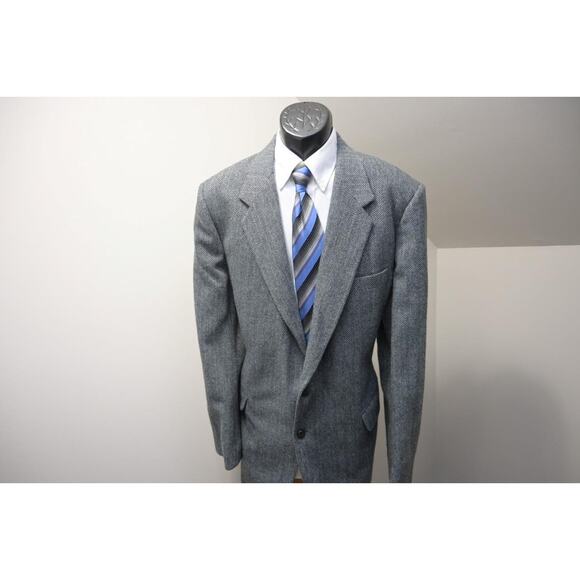 VTG Joe Namath Tweed Handwoven Wool Blazer Sports Jacket Lined Mens Sz 48 X Tall - Picture 1 of 9